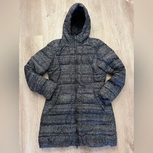 The North Face Metropolis Parka 550 Down Long Puffer Coat - Speckle Dot Medium